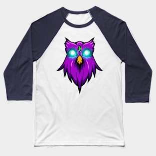 owl with glowing eyes Baseball T-Shirt